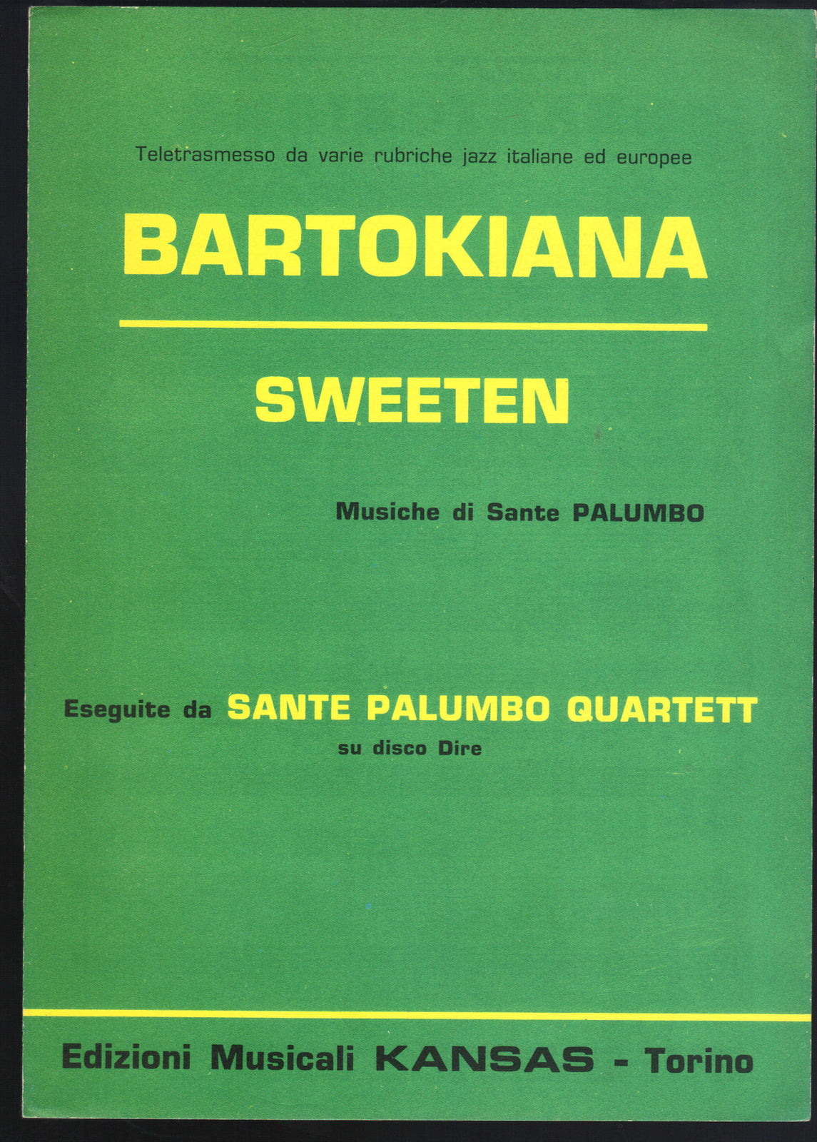 BARTOKIANA - SWEETEN Sante Palumbo -=- SPARTITO