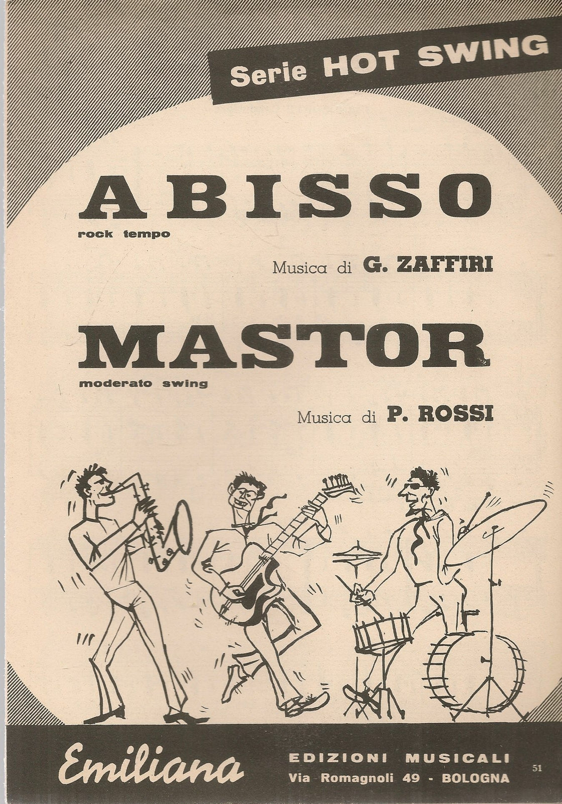 ABISSO - MASTOR - SPARTITO-SHEET MUSIC