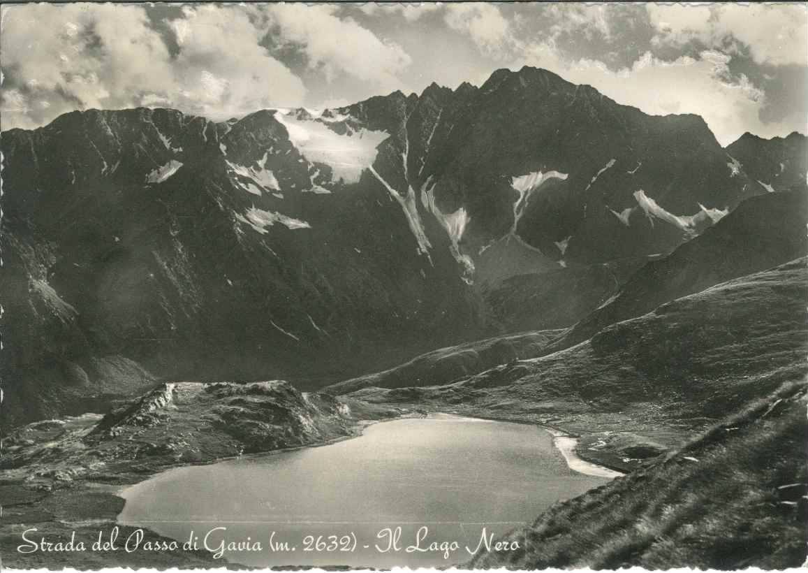 STRADA DEL PASSO DI GAVIA IL LAGO NERO - V1950