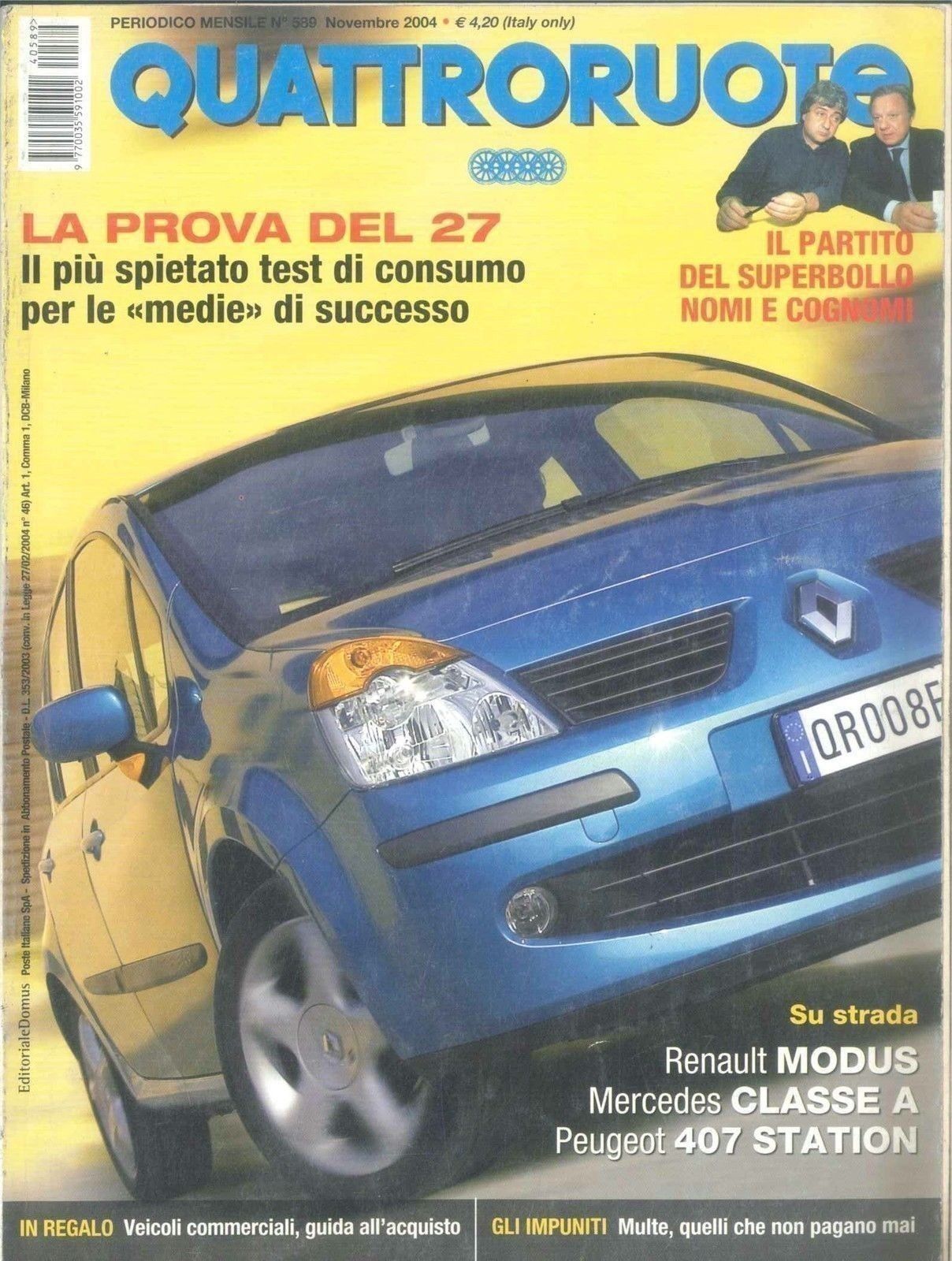 QUATTRORUOTE N 589 - NOVEMBRE 2004