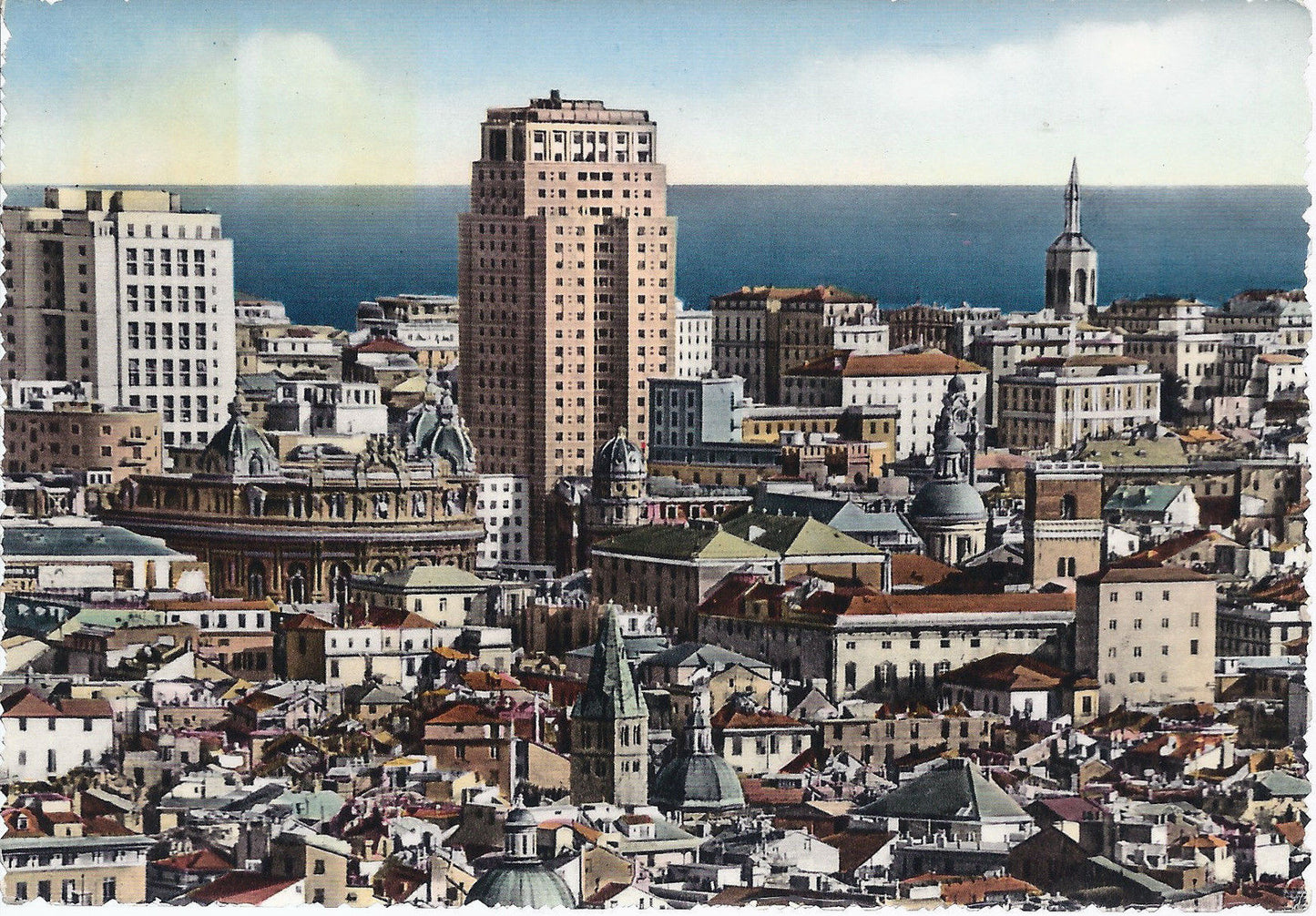 GENOVA - PANORAMA DAL CASTELLETTO - V 1953 - FG