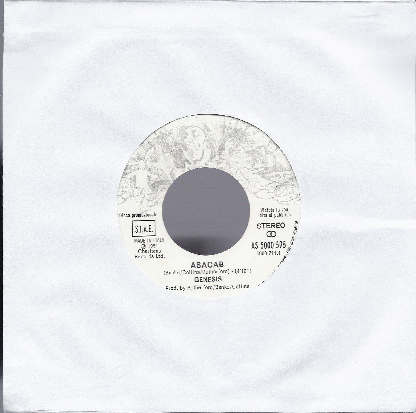 ABACAB # GENESIS = LA NENA DEL SALVADOR # ALBERTO FORTIS - Ed. Juke Box