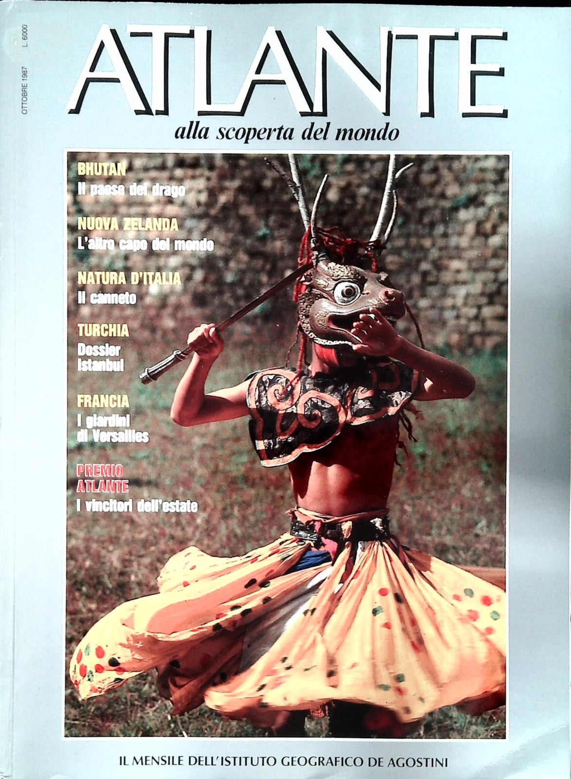 ATLANTE OTTOBRE 1987 - BHUTAN - NUOVA ZELANDA - GIARDINI DI VERSAILLES