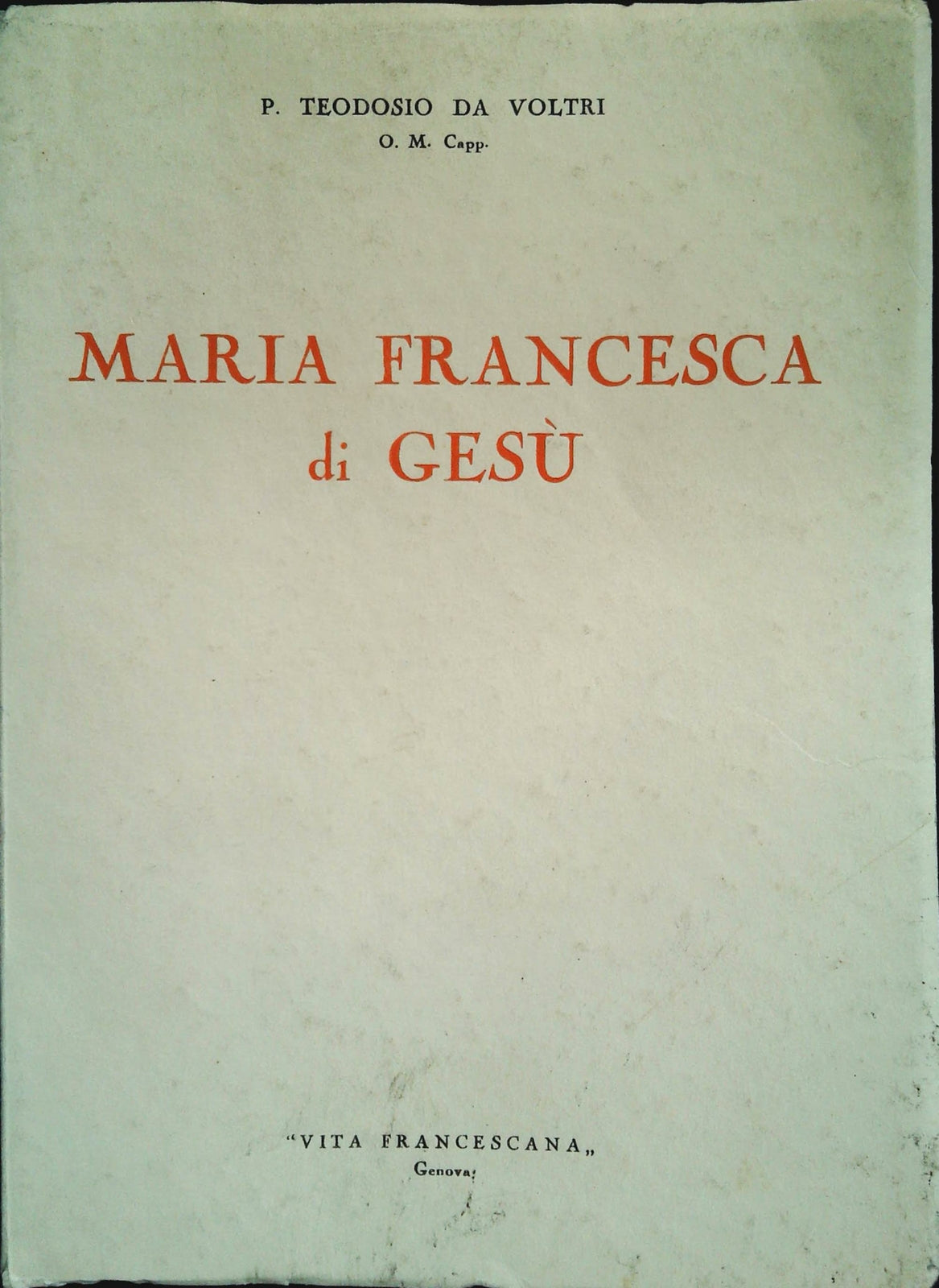 MARIA FRANCESCA DI GESU' - TODOSIO DA VOLTRI