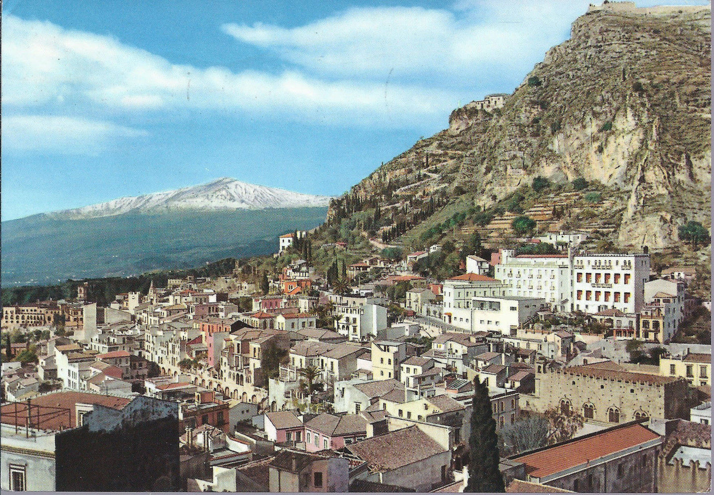 TAORMINA - PANORAMA CON GRAND HOTEL IMPERIALE - V1961