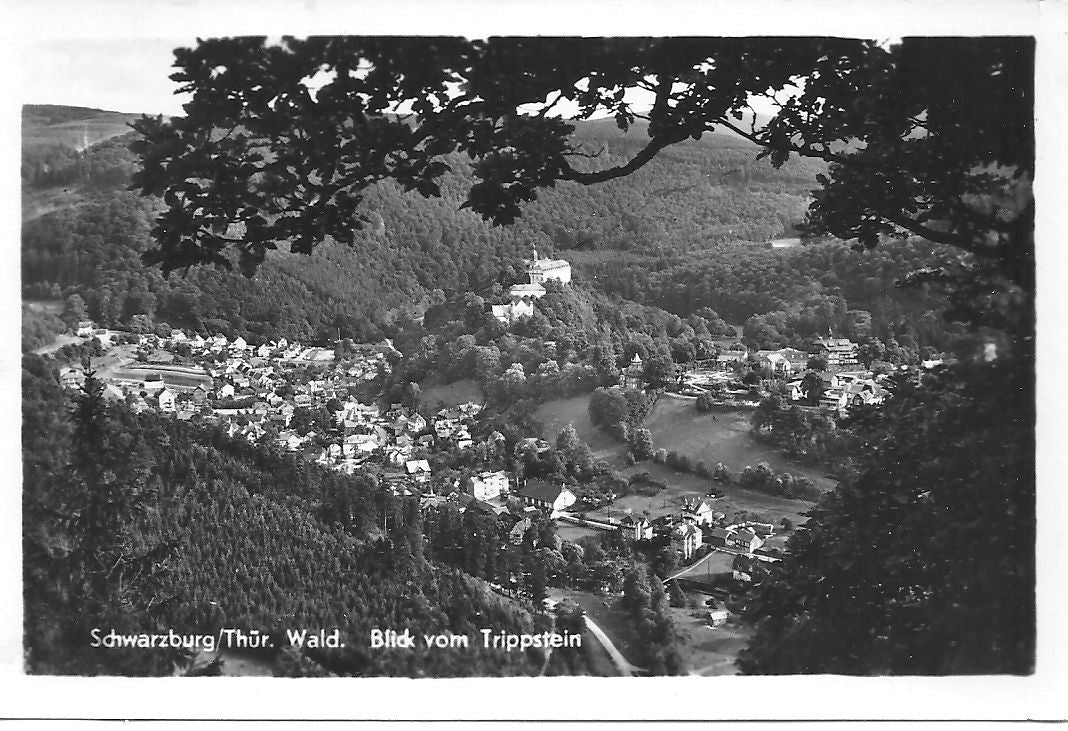 SCHWARZBURG - BLICK VOM TRIPPSTEIN - V1958