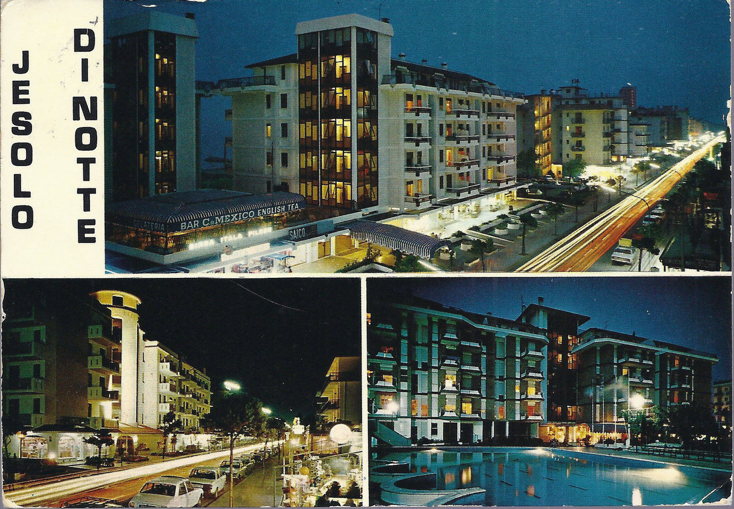JESOLO DI NOTTE - 3 VEDUTE - V 1973 - FG