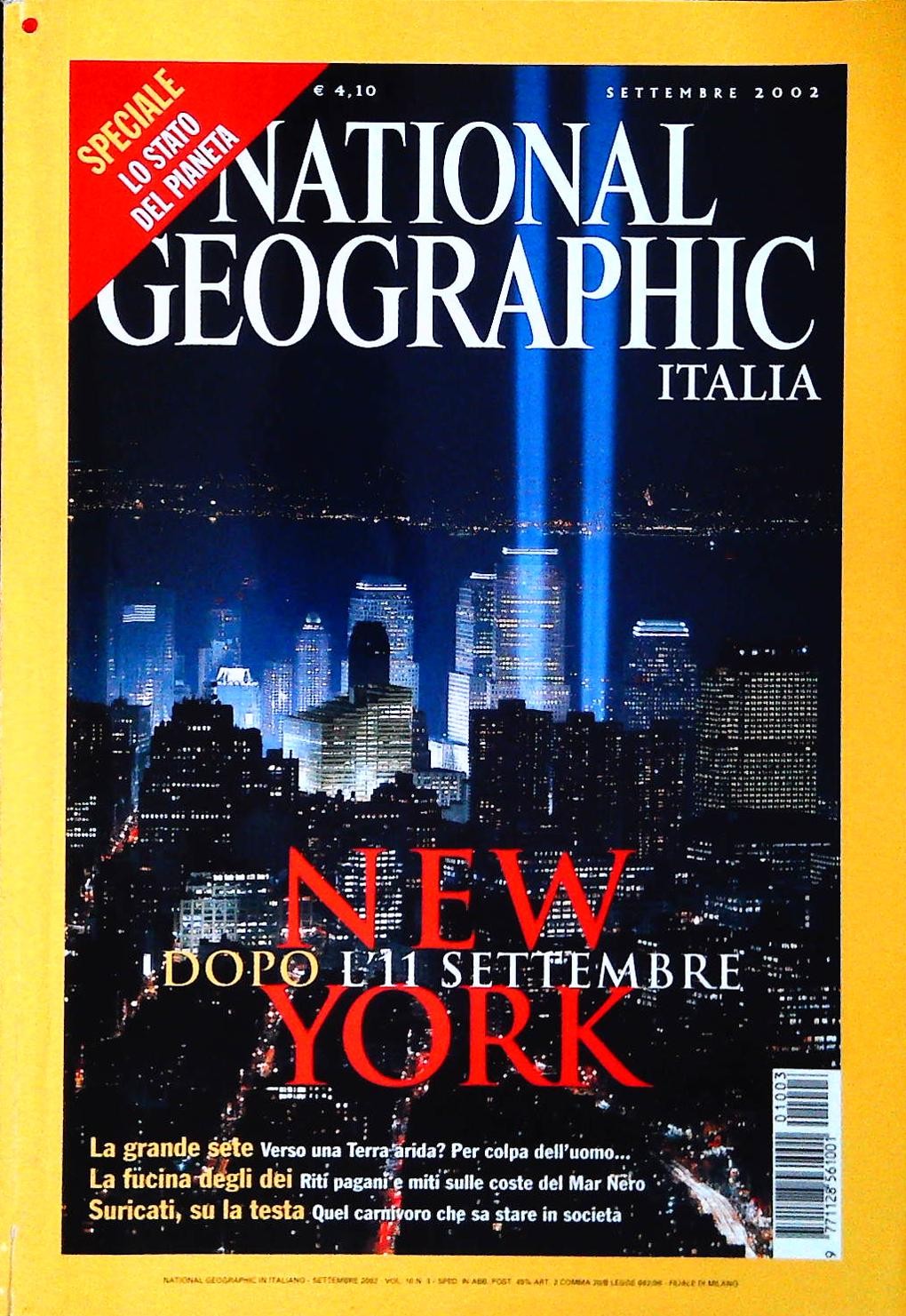 NATIONAL GEOGRAPHIC SETTEMBRE 2002 - NEW YORK DOPO L'11 SETTEMBRE