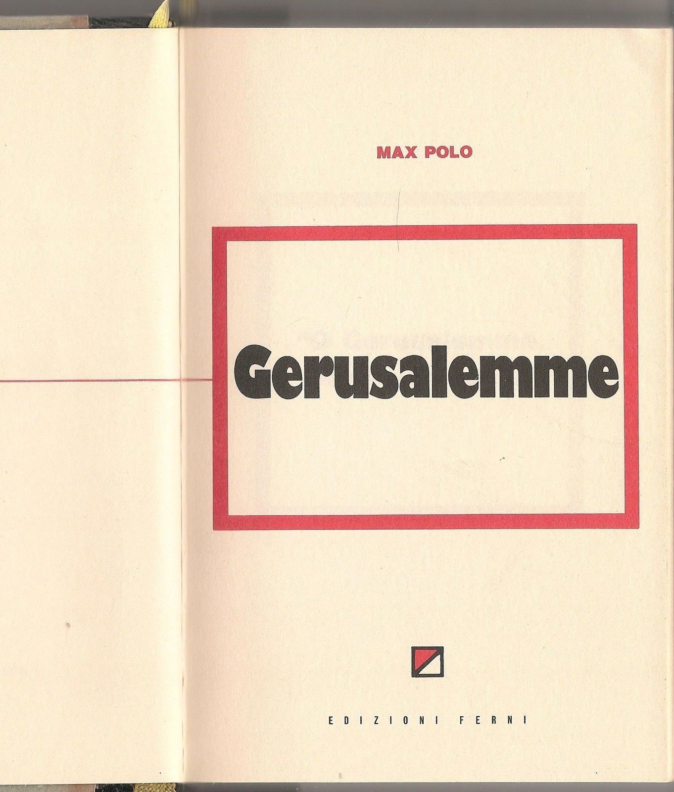 GERUSALEMME - MAX POLO
