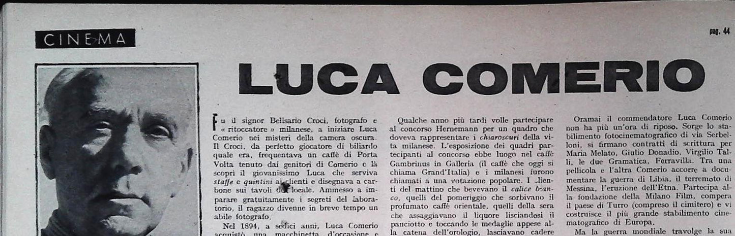 LUCA COMERIO - CLIPPING-RITAGLI DI GIORNALE