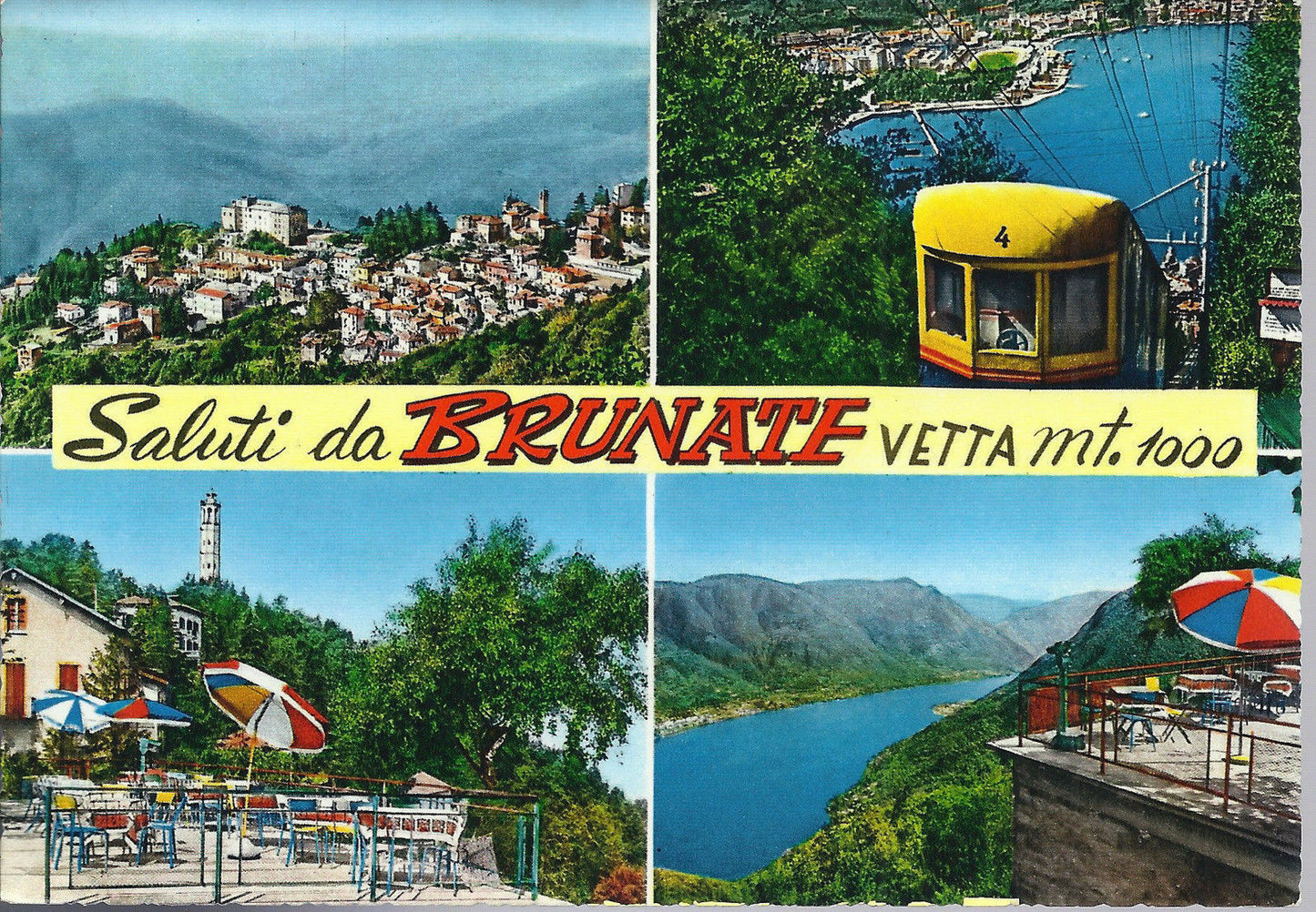 BRUNATE VETTA - SALUTI - 4 VEDUTE - NV - FG