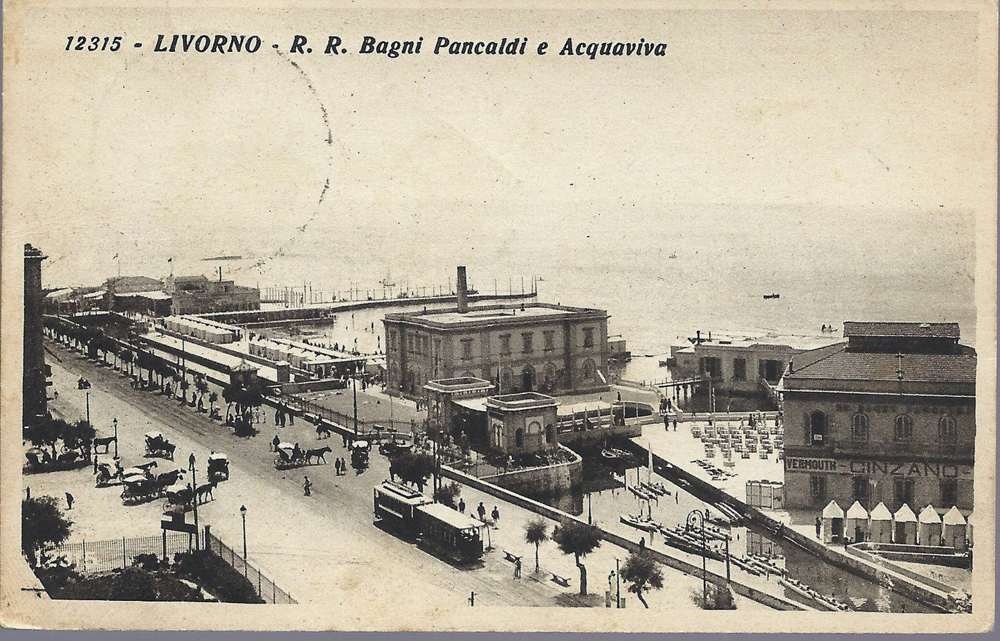 LIVORNO - R.R. BAGNI PANCALDI E ACQUAVIVA - V 1935 - FP TRA
