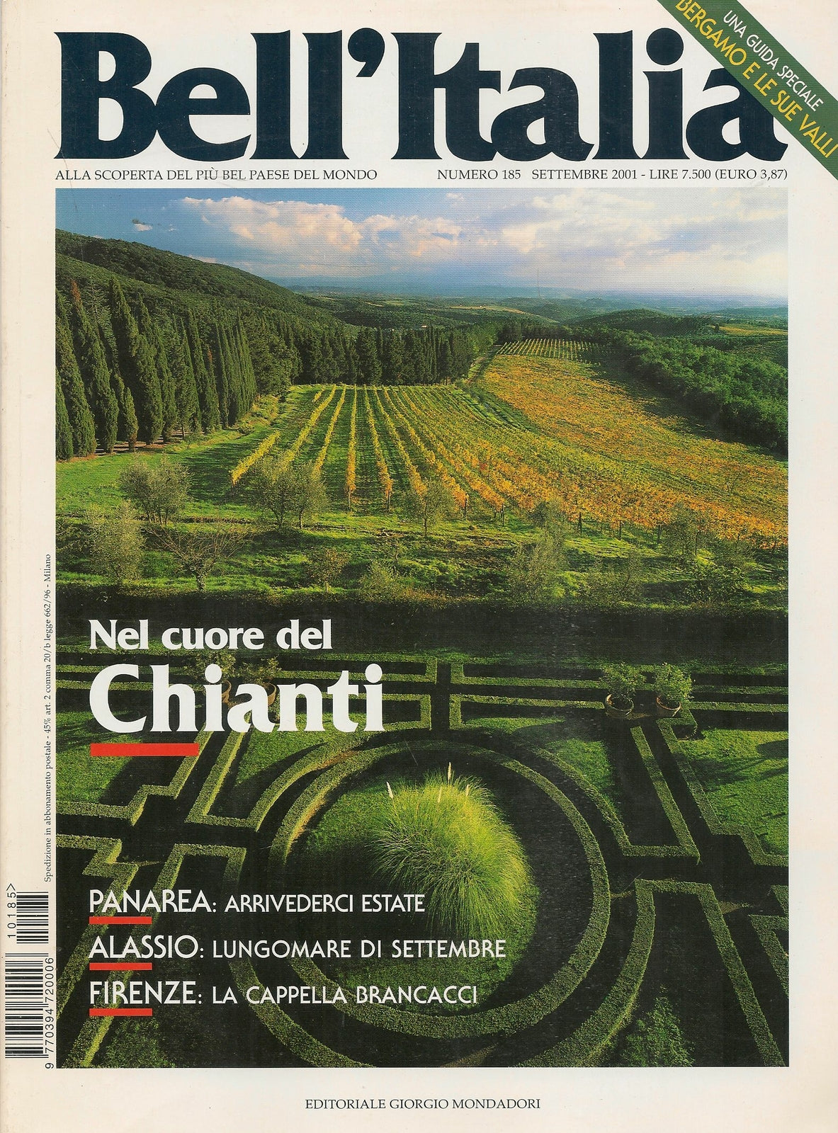 BELL'ITALIA N. 185 - SETTEMBRE 2001 - NEL CUORE DEL CHIANTI