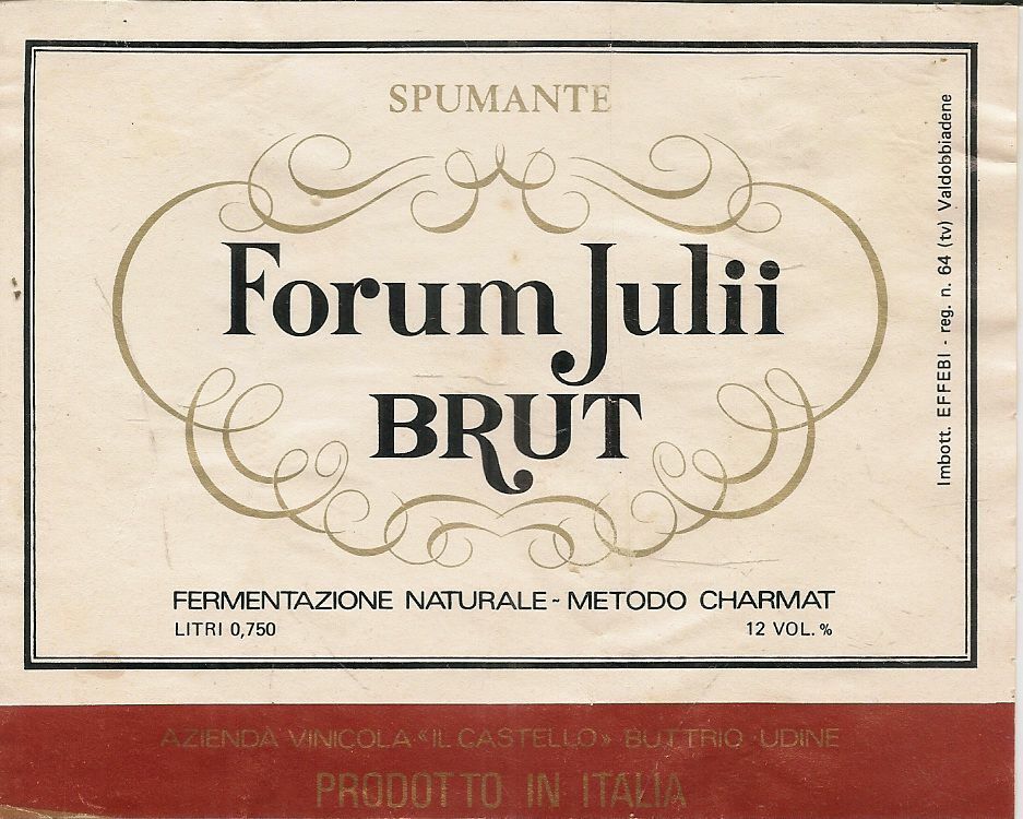 FOPRUN JULII BRUT - AZ. VIN. IL CASTELLO - ETICHETTA VINO