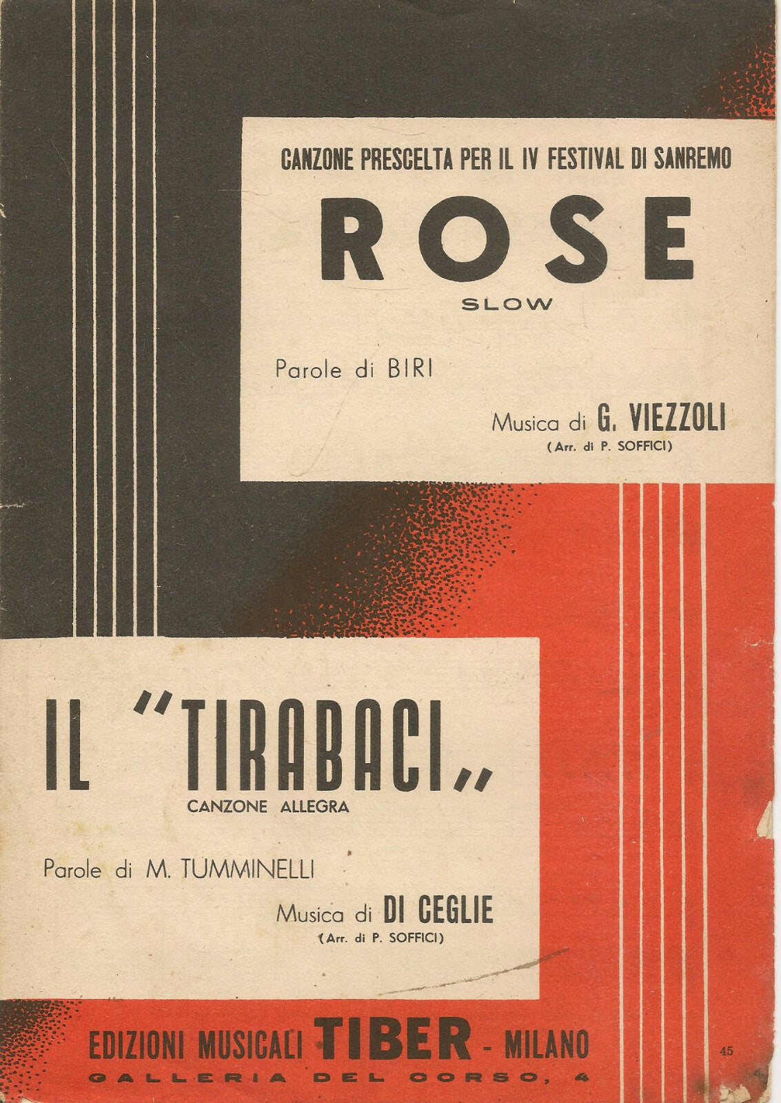 ROSE - IL TIRABACI - SPARTITO-SHEET MUSIC