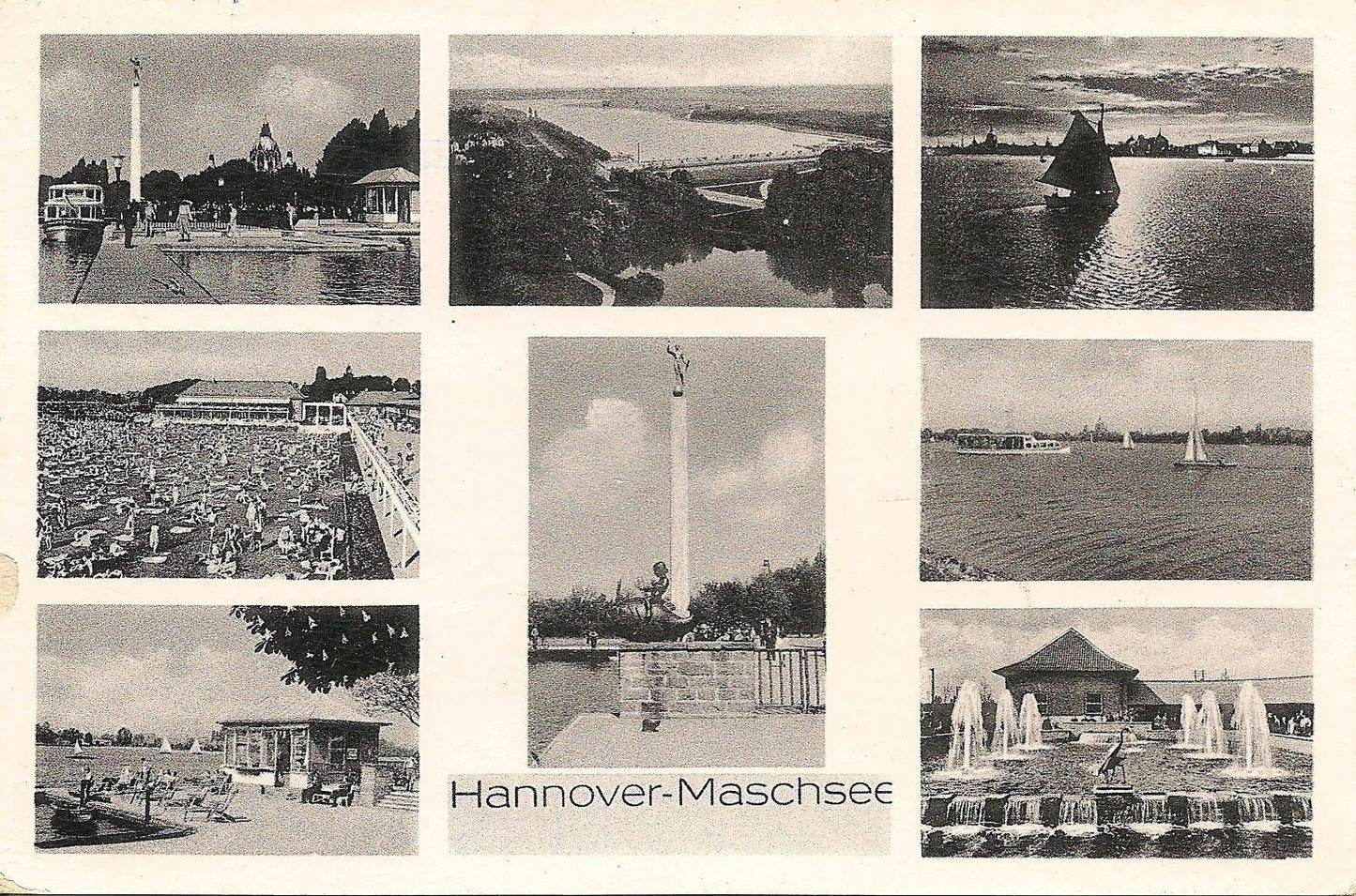 HANNOVER-MASCHSEE - 8VEDUTE/8BILDER - V/G1957