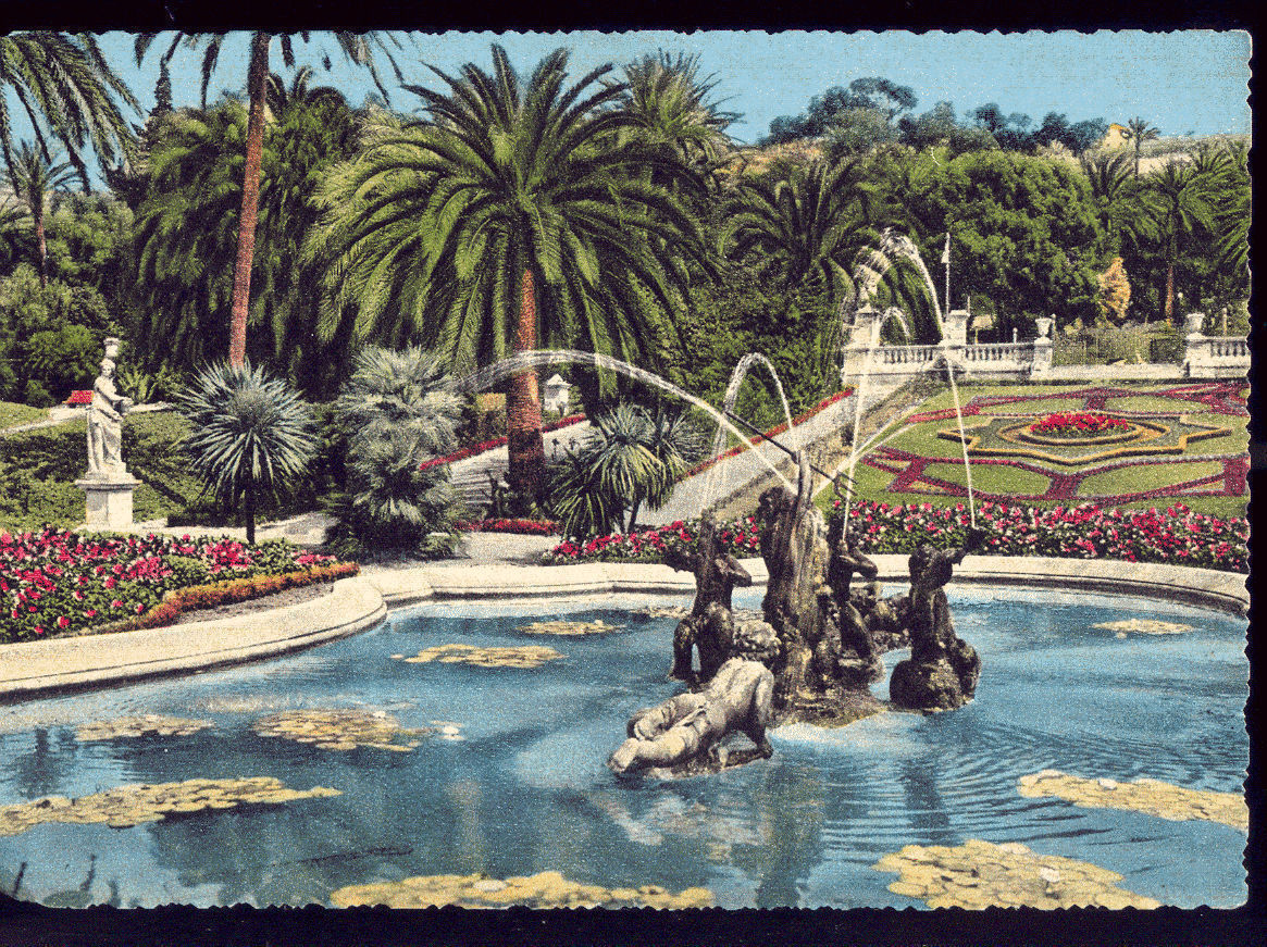 SANREMO - GIARDINI MUNICIPALI - ACQUARELLATA - V1964