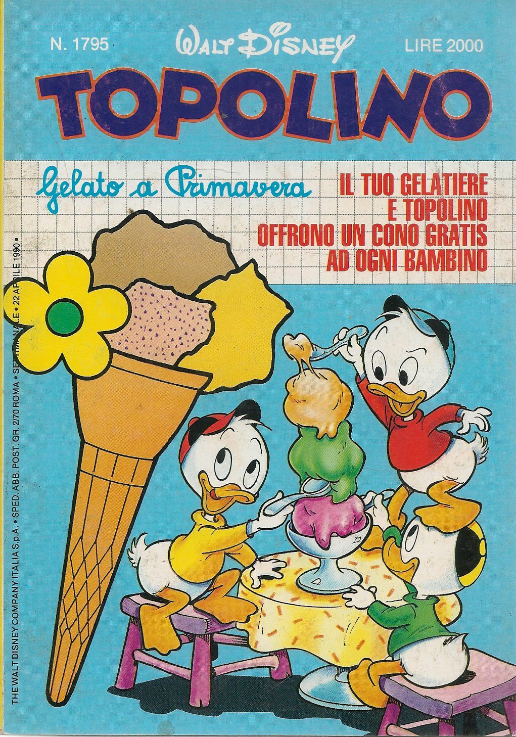 TOPOLINO N. 1795 - 22 APRILE 1990