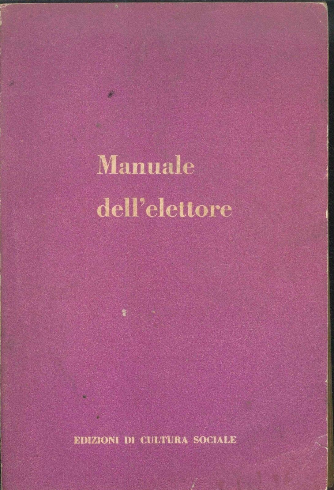 MANUALE DELL'ELETTORE