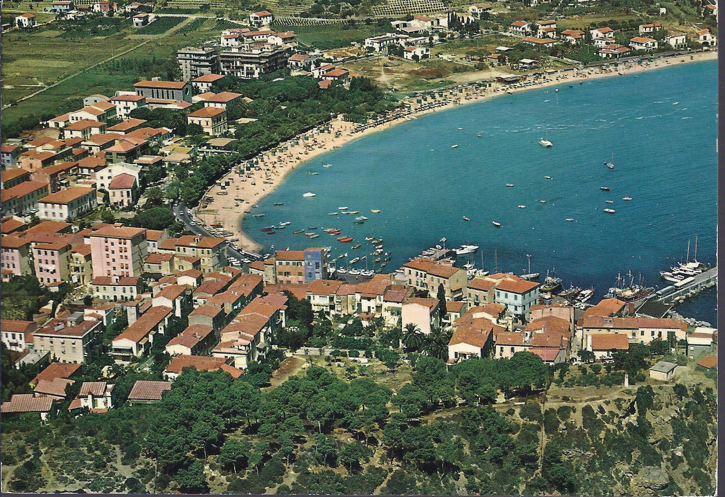 MARINA DI CAMPO - ISOLA D'ELBA - VEDUTA AEREA - V1972