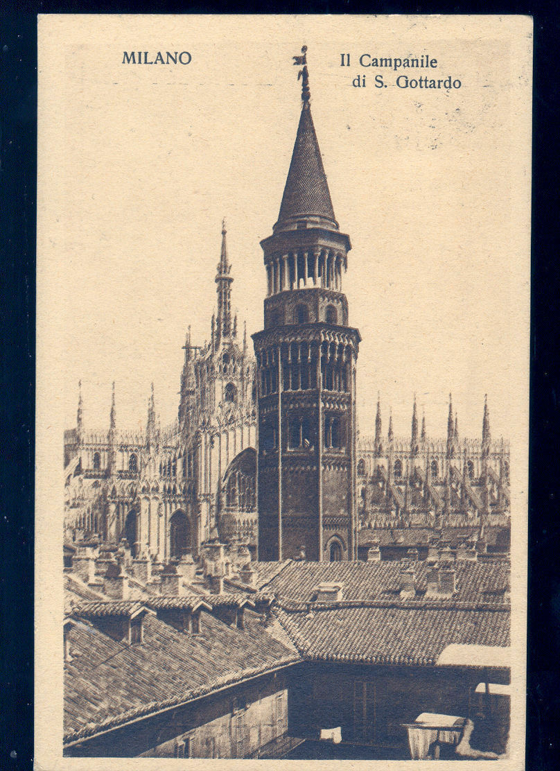 MILANO - IL CAMPANILE DI S. GOTTARDO - V1925