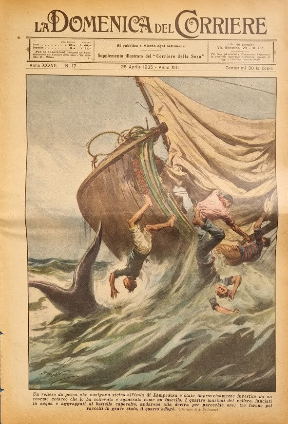 LA DOMENICA DEL CORRIERE 28 APRILE 1935 - ILL. A. BELTRAME