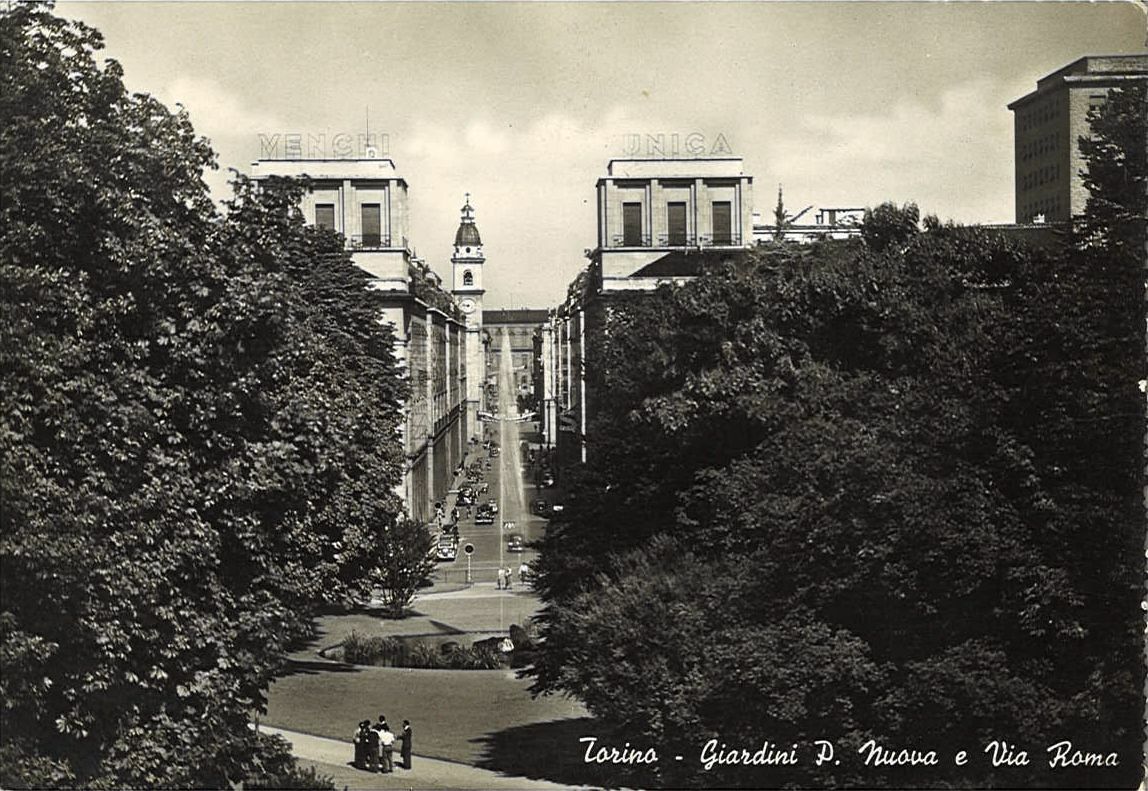 TORINO - GIARDINI PORTA NUOVA E VIA ROMA - V1954