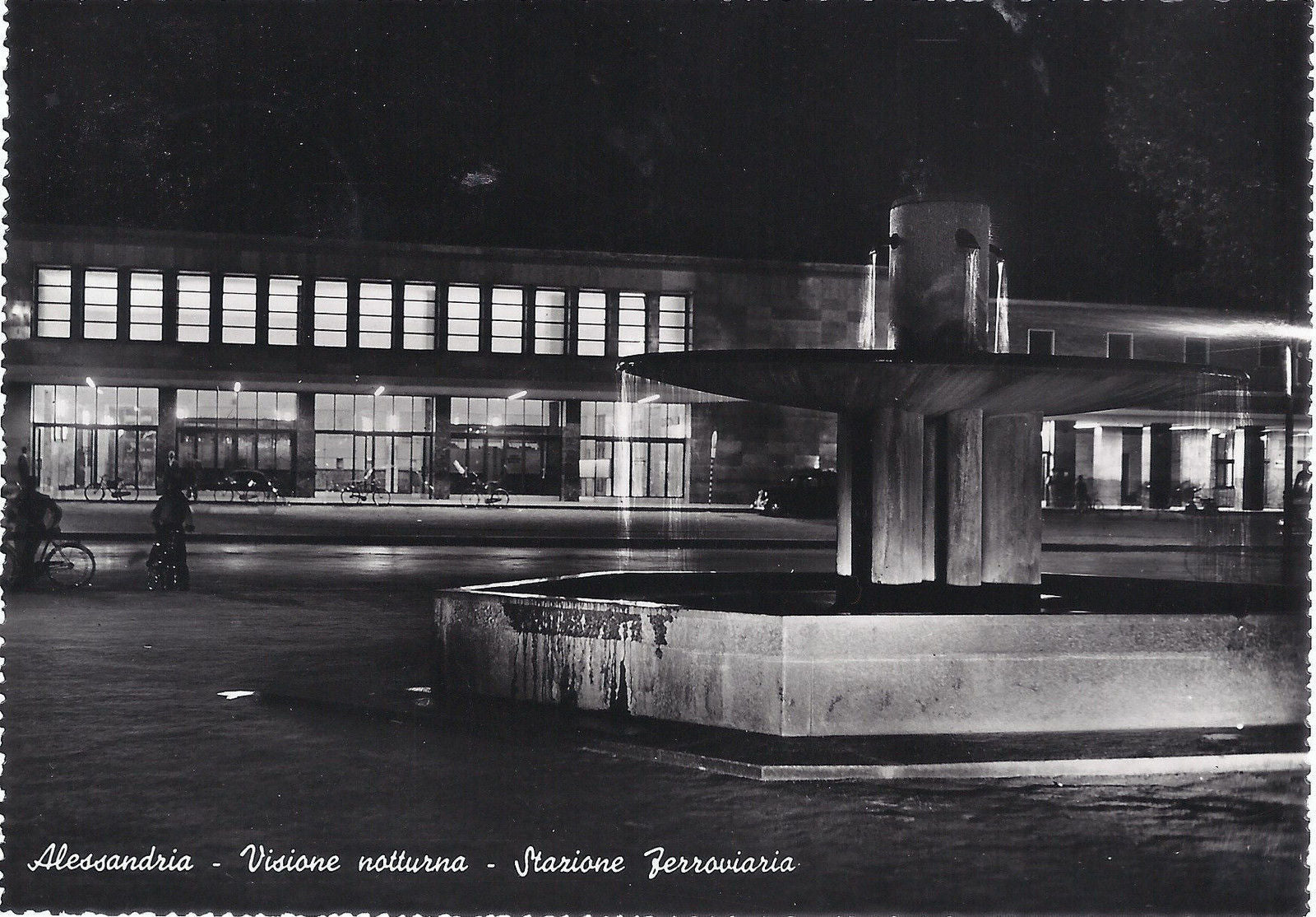 ALESSANDRIA - VISIONE NOTTURNA - STAZIONE FERROVIARIA - V195