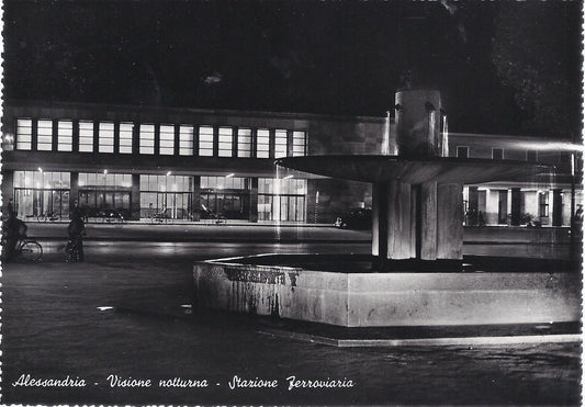 ALESSANDRIA - VISIONE NOTTURNA - STAZIONE FERROVIARIA - V195