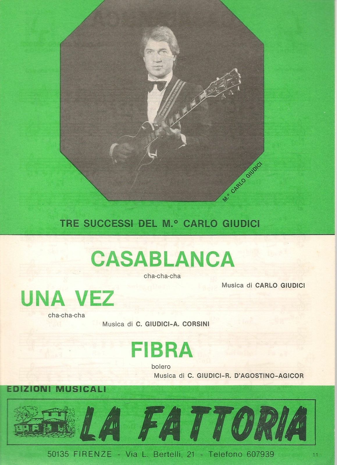 CASABLANCA - UNA VEZ - FIBRA - SPARTITO-SHEET MUSIC