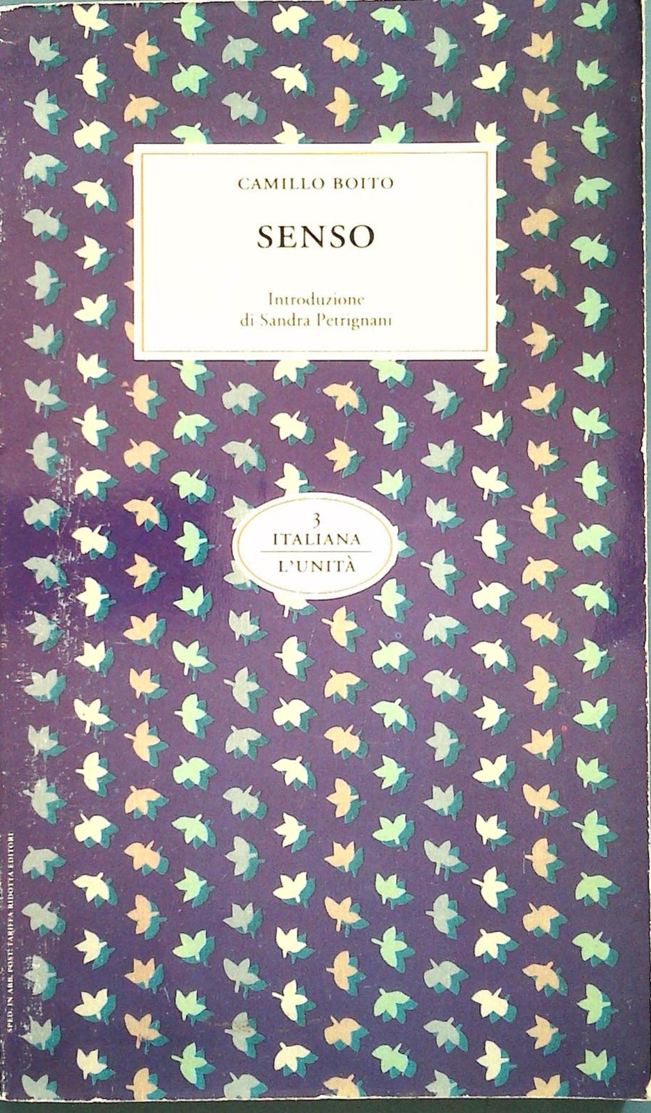 SENSO - CAMILLO BOITO - L'UNITA' 1993