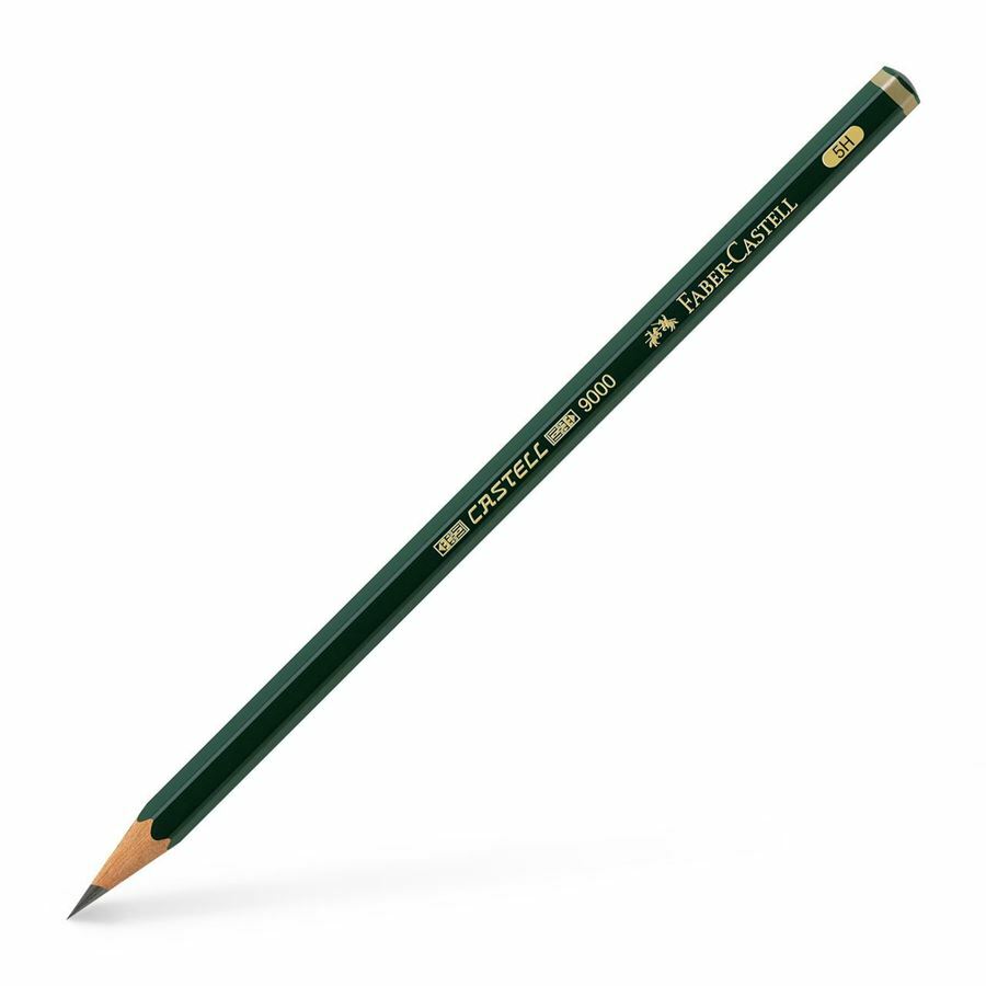 MATITA FABER-CASTELL SERIE 9000 - GRADAZIONE 5H - CONFEZIONE QUATTRO PEZZI