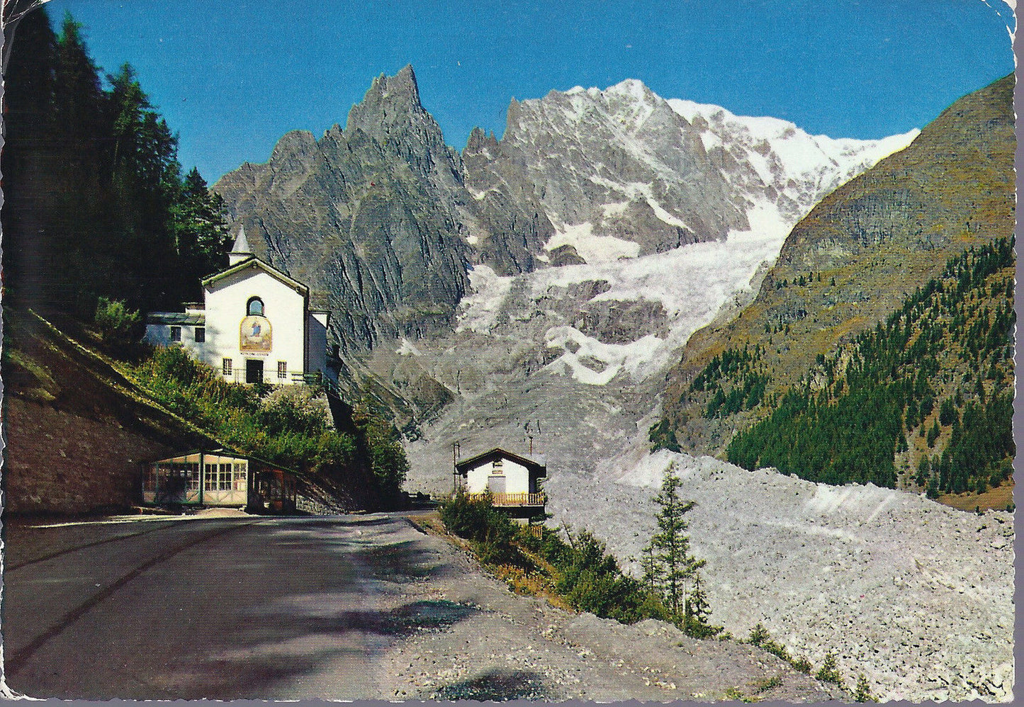 COURMAYEUR - SANTUARIO N.D. DE LA GUERISON GHIACCIAIO BRENVA