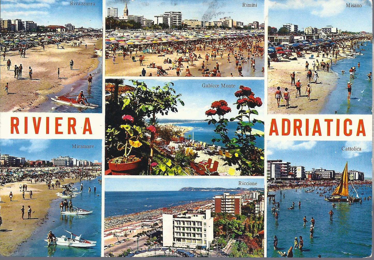 RIVIERA ADRIATICA Rimini - 7 VEDUTE - V 1968 - FG