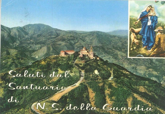 MADONNA DELLA GUARDIA - PANORAMA - V1970 - ACQUARELLO