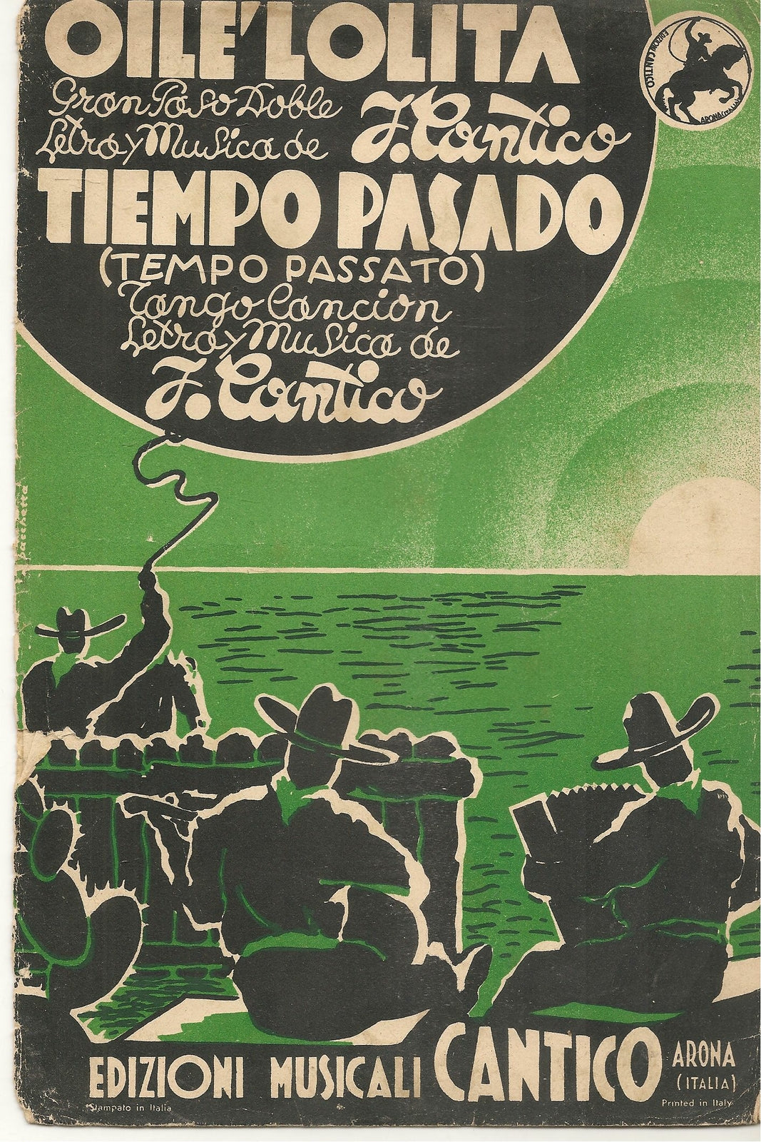 OILE' LOLITA. gran paso doble-TIEMPO PASADO. tango cancion-SPARTITO-SHEET MUSIC