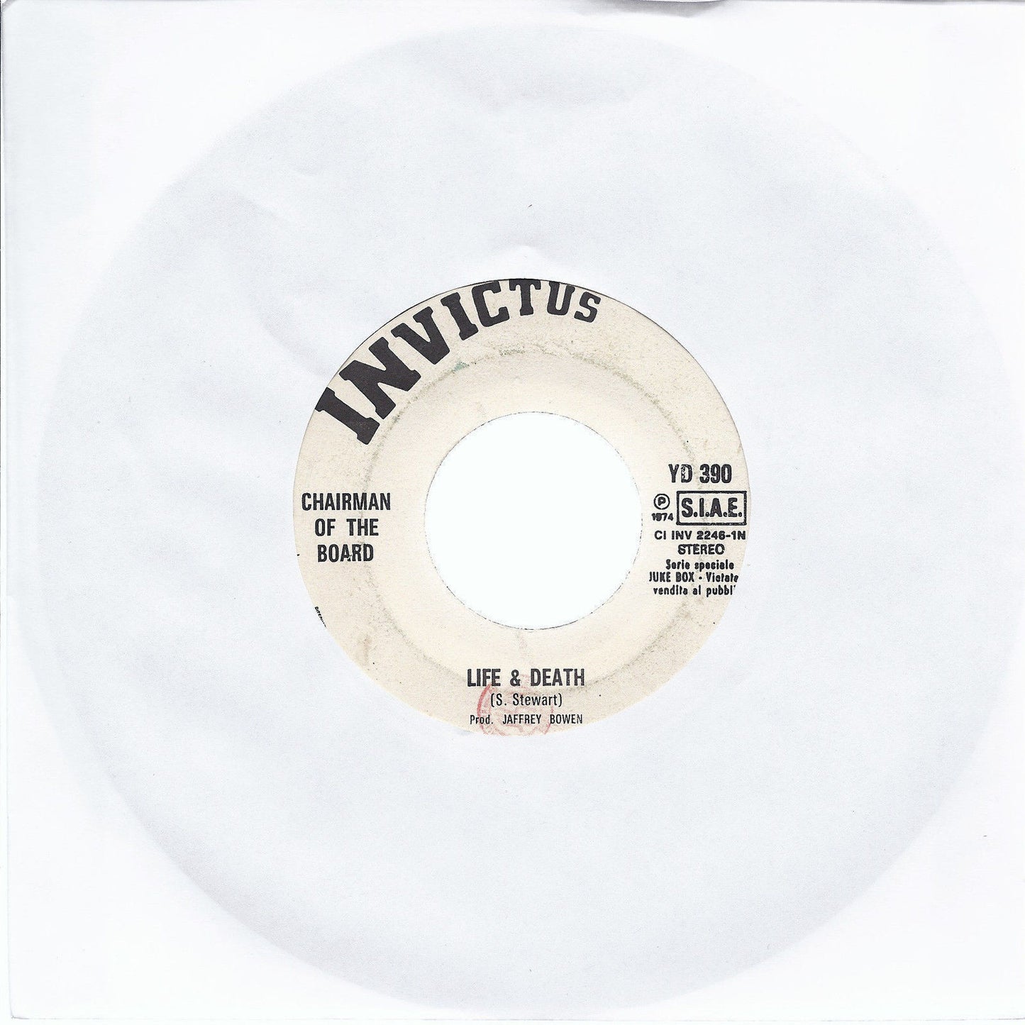 LIFE & DEATH # CHAIRMAN OF THE BOARD -- I BELONG # TODAY'S PEOPLE - Ed. Juke Box