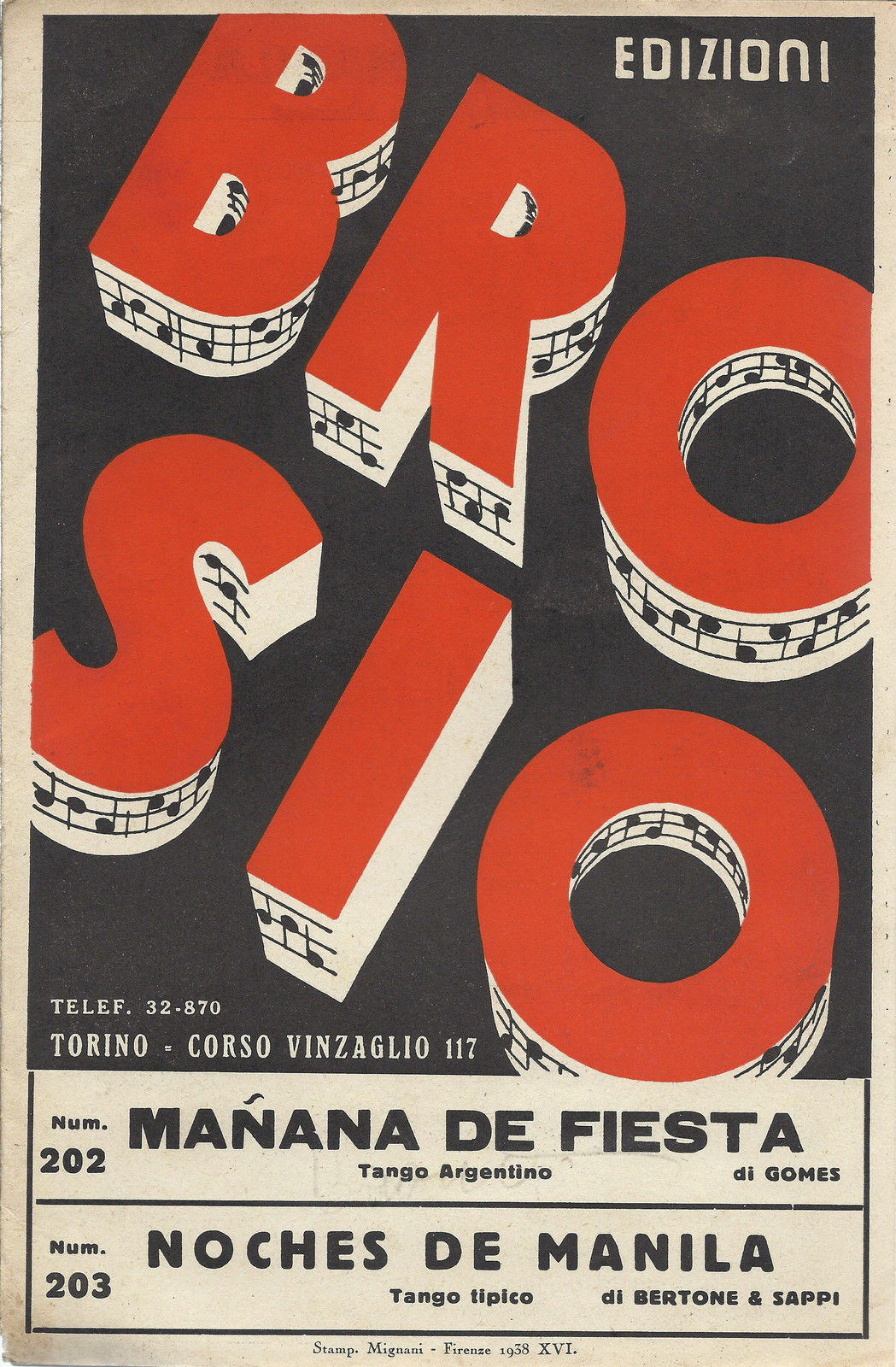 MANANA DE FIESTA Gomes - NOCHES DE MANILA Bertone & Sappi # SPARTITO