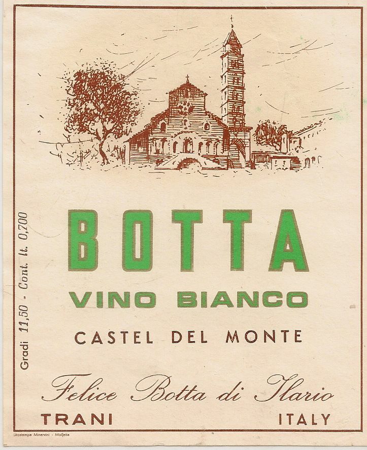 CASTEL DEL MONTE BIANCO - FELICE BOTTA - ETICHETTA VINO