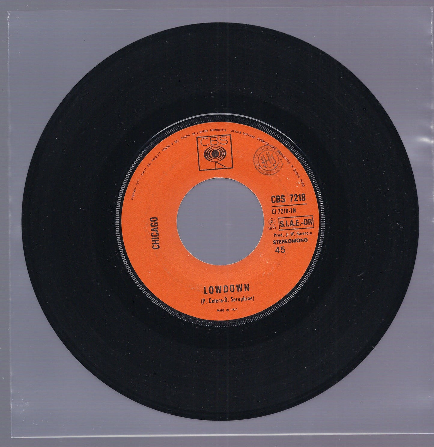 LOWDOWN - LONELINESS IS JUST A WORD == CHICAGO