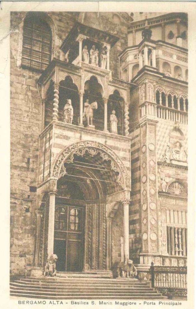 BERGAMO - SANTA MARIA MAGGIORE- PORTA PRINCIPALE - V1929