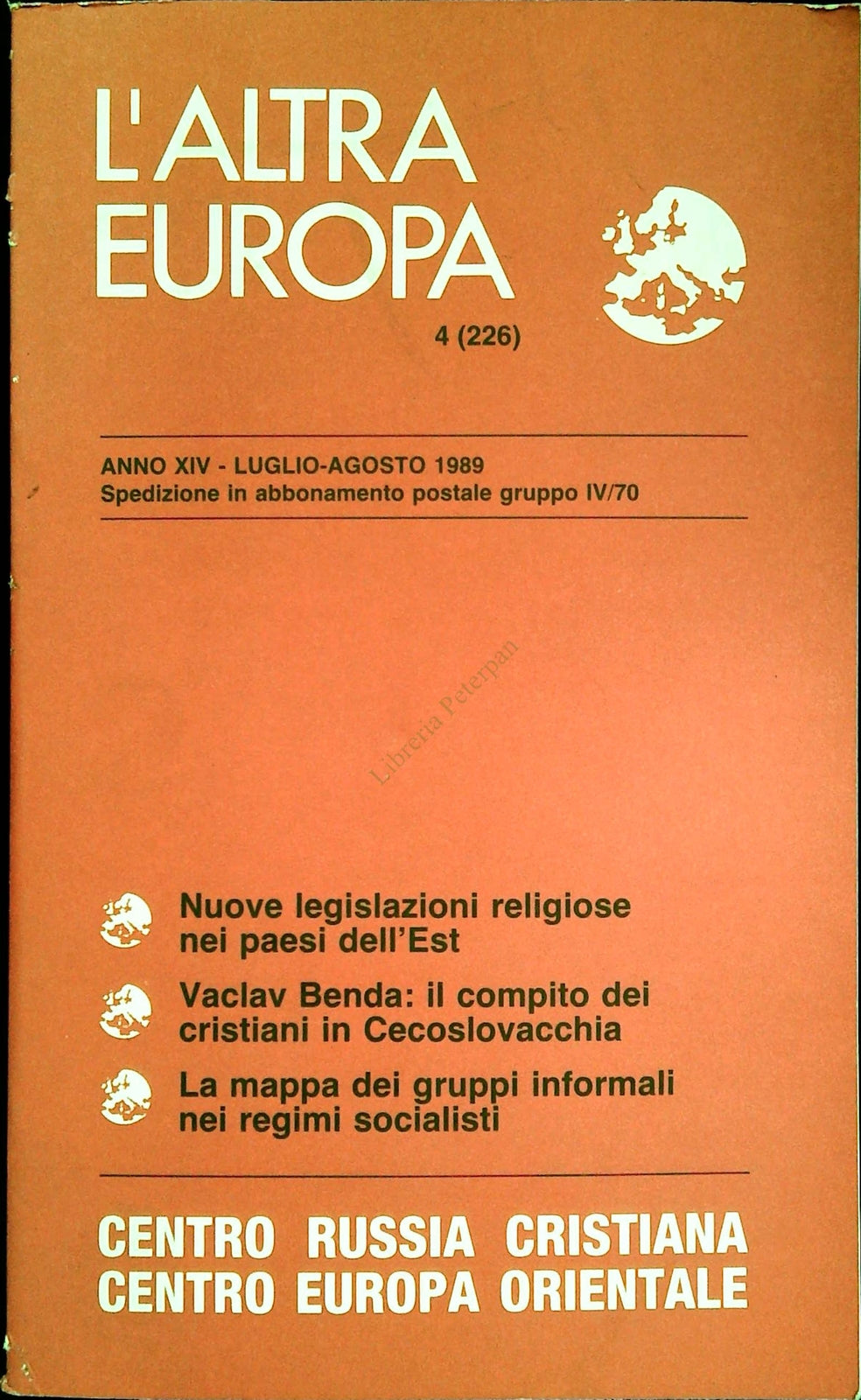 L'ALTRA EUROPA N. 226 - LUGLIO-AGOSTO 1989