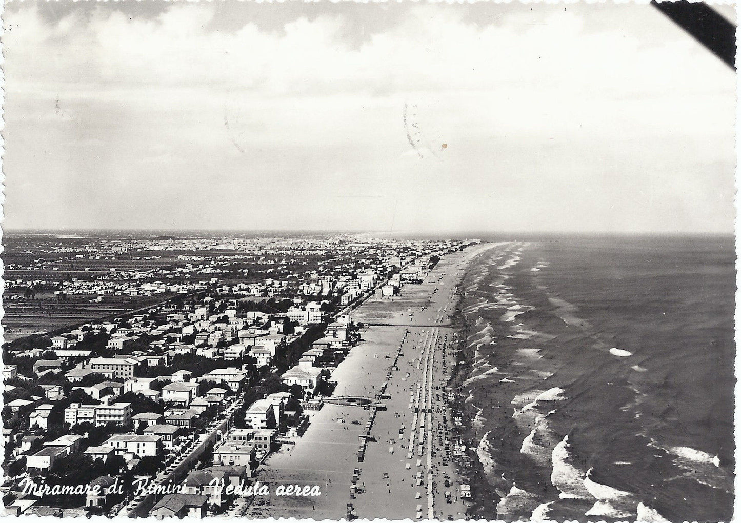 MIRAMARE DI RIMINI - VEDUTA AEREA - V 1957 - FG