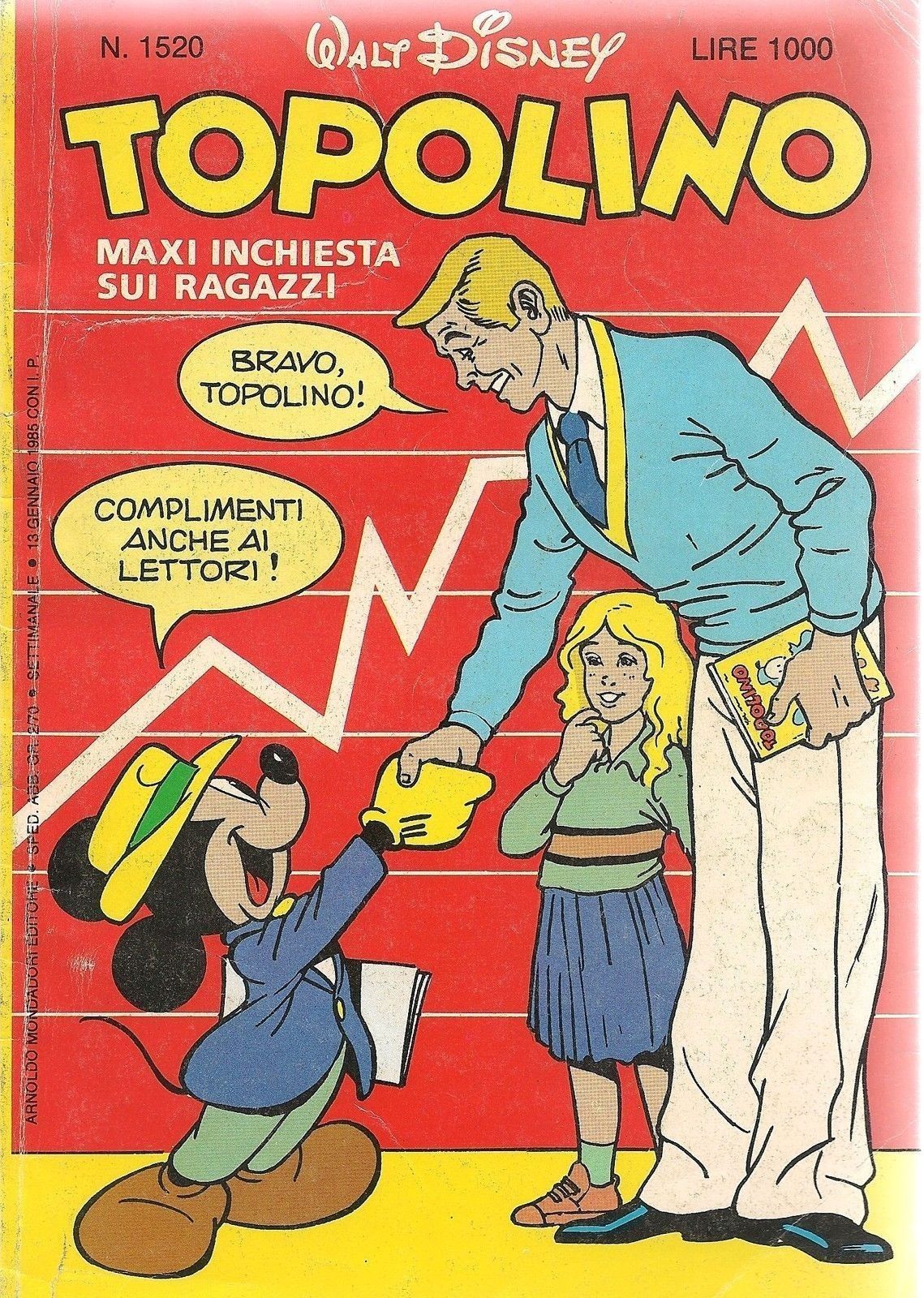 TOPOLINO N° 1520 - 13 GENNAIO 1985