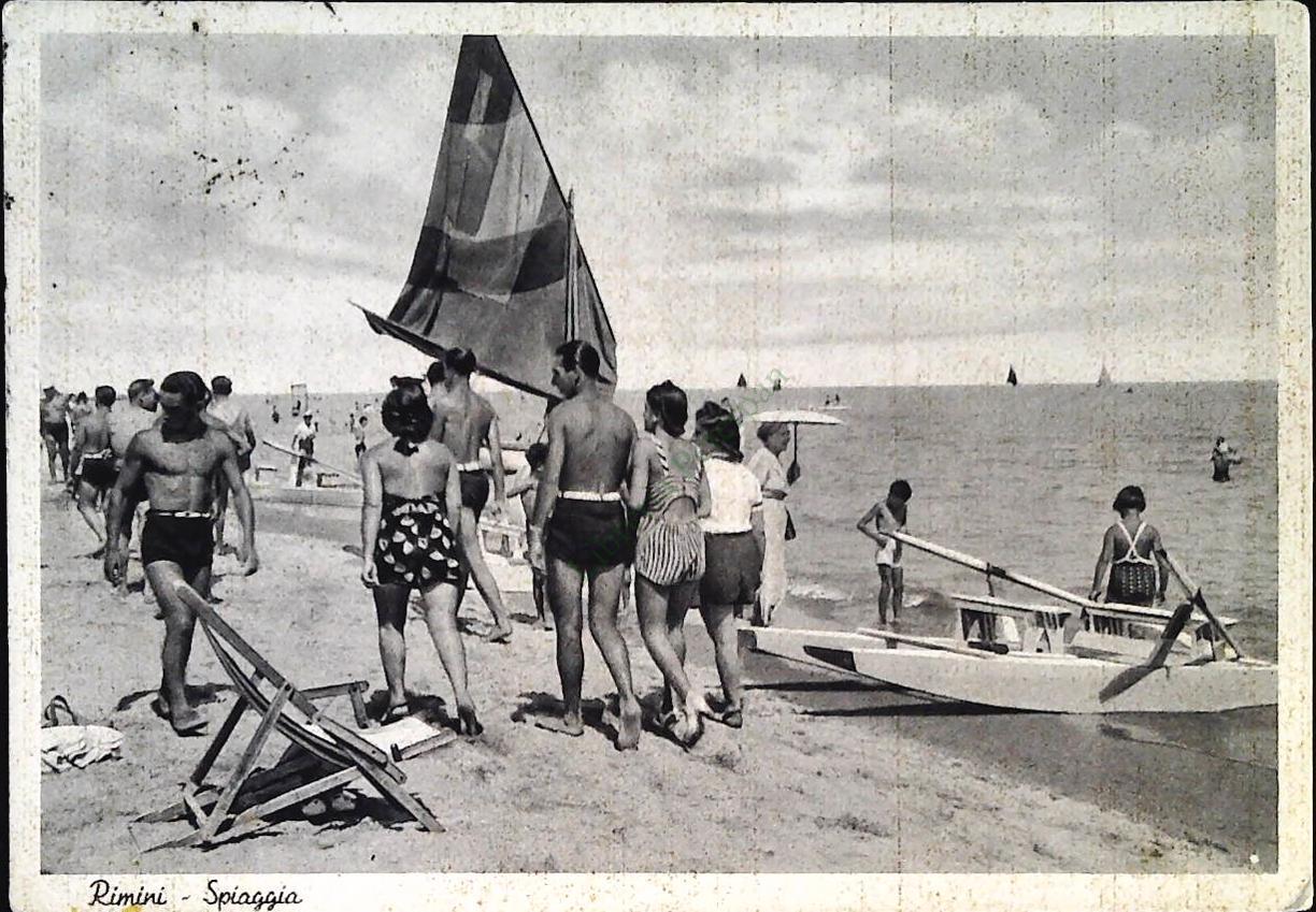 RIMINI - LA SPIAGGIA - V1939