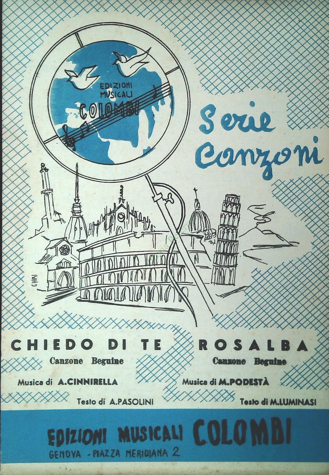 CHIEDO DI TE. beguine - ROSALBA. beguine - SPARTITO-SHEET MUSIC