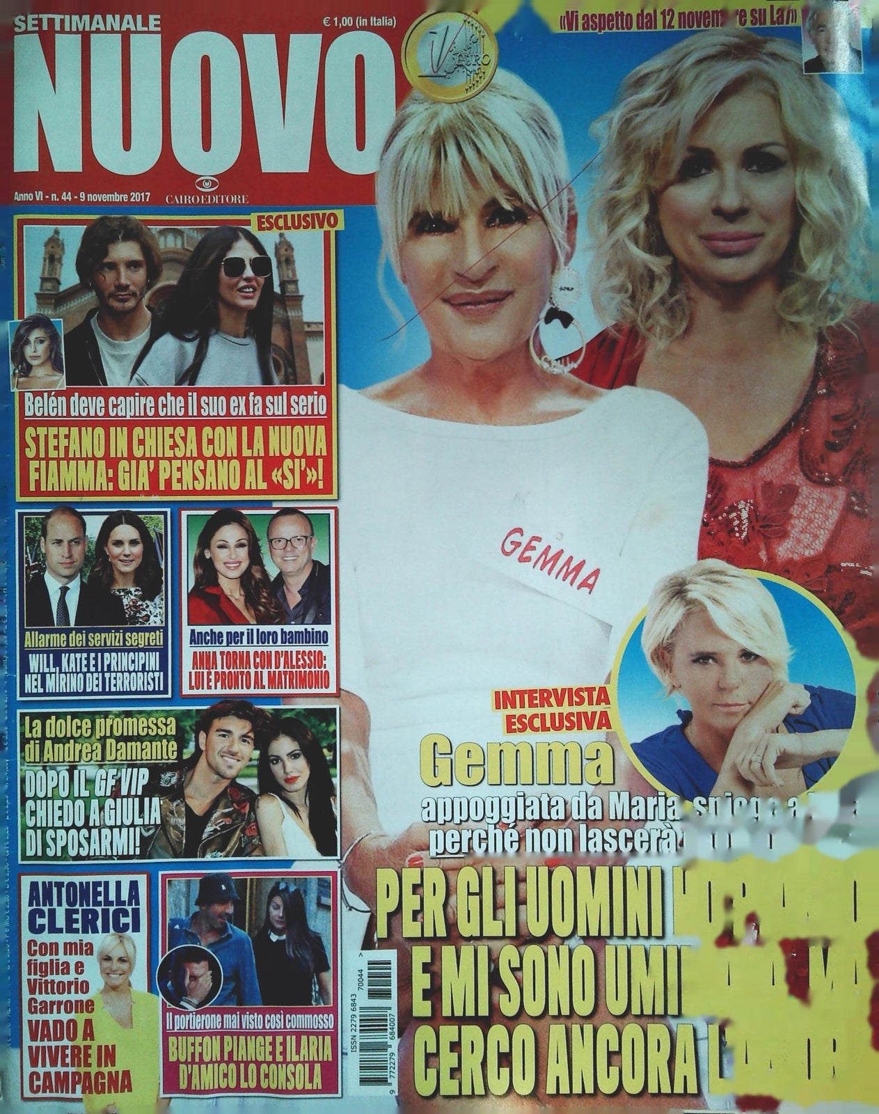 SETTIMANALE NUOVO 9 NOVEMBRE 2017 - GEMMA - BELEN - ANNA TATANGELO