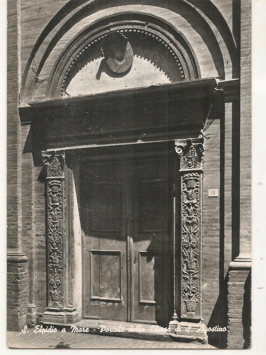 SANT'ALPIDIO A MARE - PORTALE CHIESA SANTT'AGOSTINO - V1967