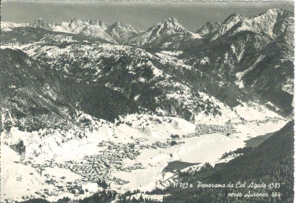 PANORAMA DA COL AGUDO VERSO AURONZO - V1958