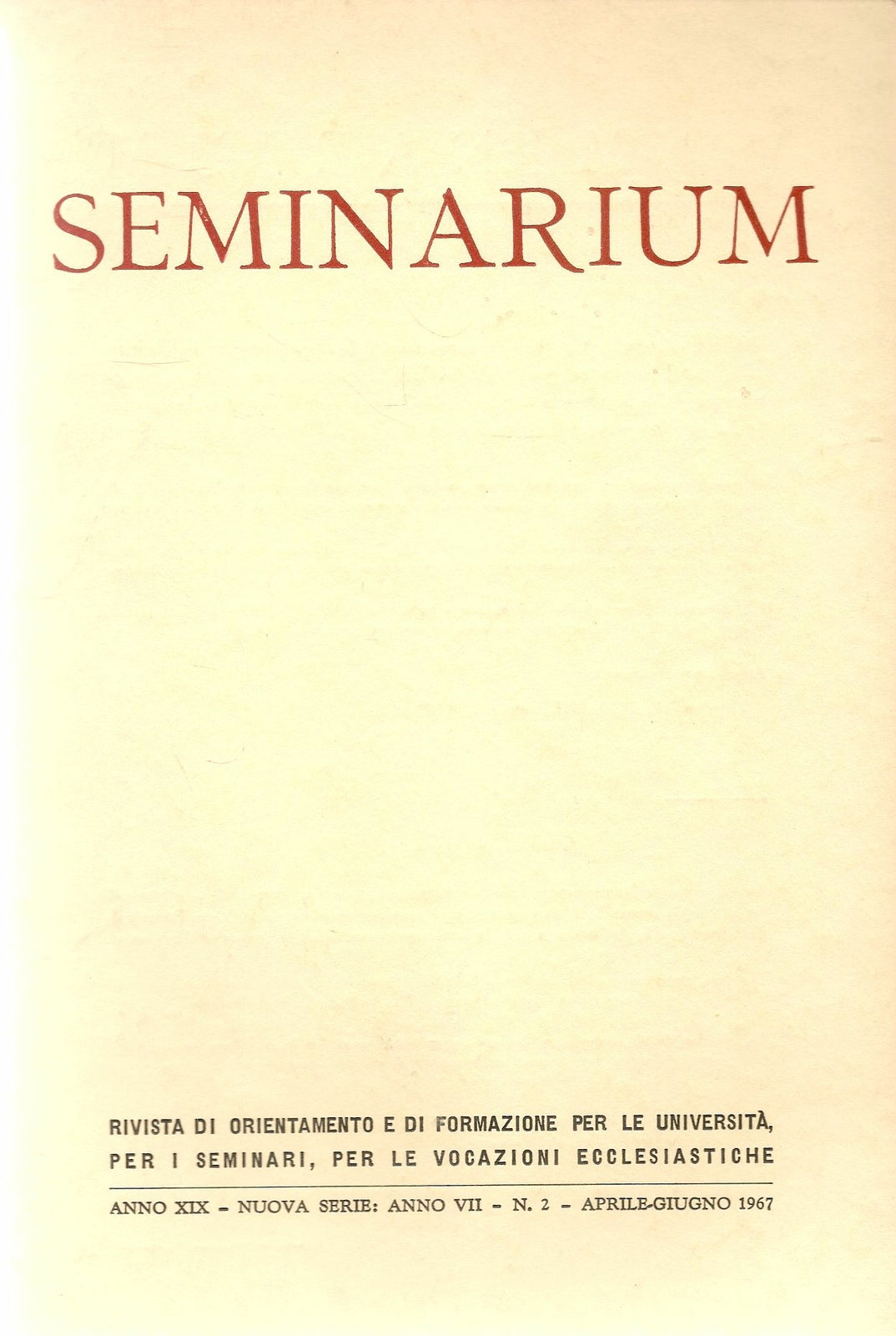 SEMINARIUM N. 2 - 1967